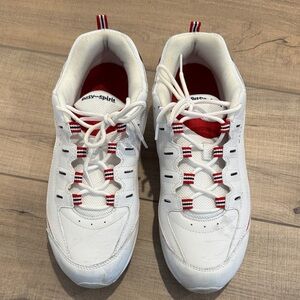 Easy Spirit White Sneakers with Red Accents Size 11
